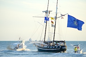 A good-natured sea battle featuring historic tall ships is also featured. 